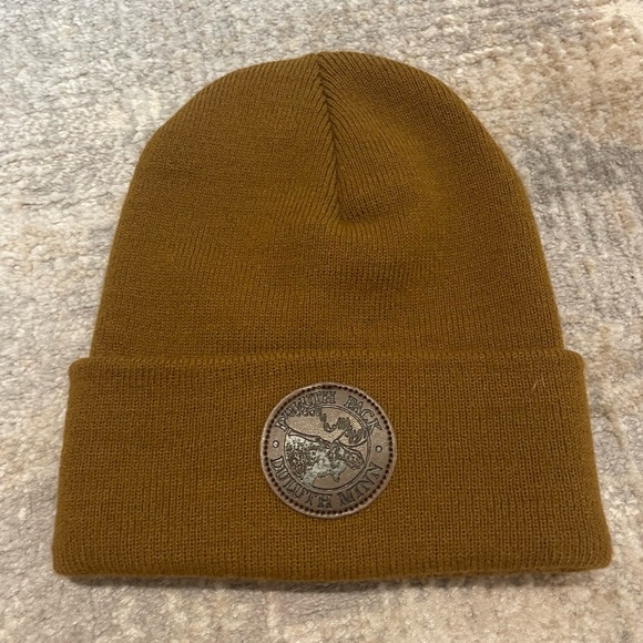 Duluth Pack Accessories - Duluth Pack Beanie Hat Leather Logo Light Brown/Camel Color Like New